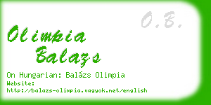 olimpia balazs business card