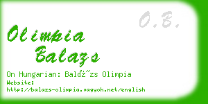 olimpia balazs business card